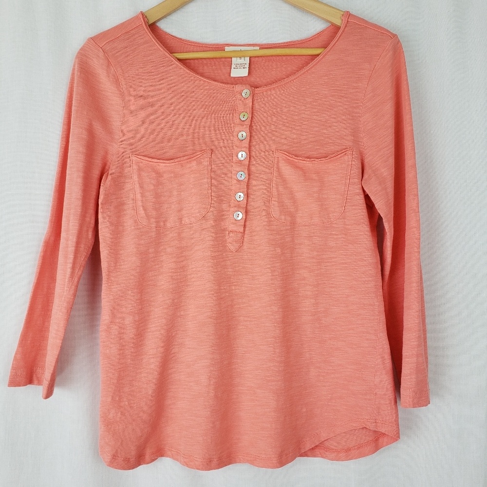 Sundance Coral Henley Top